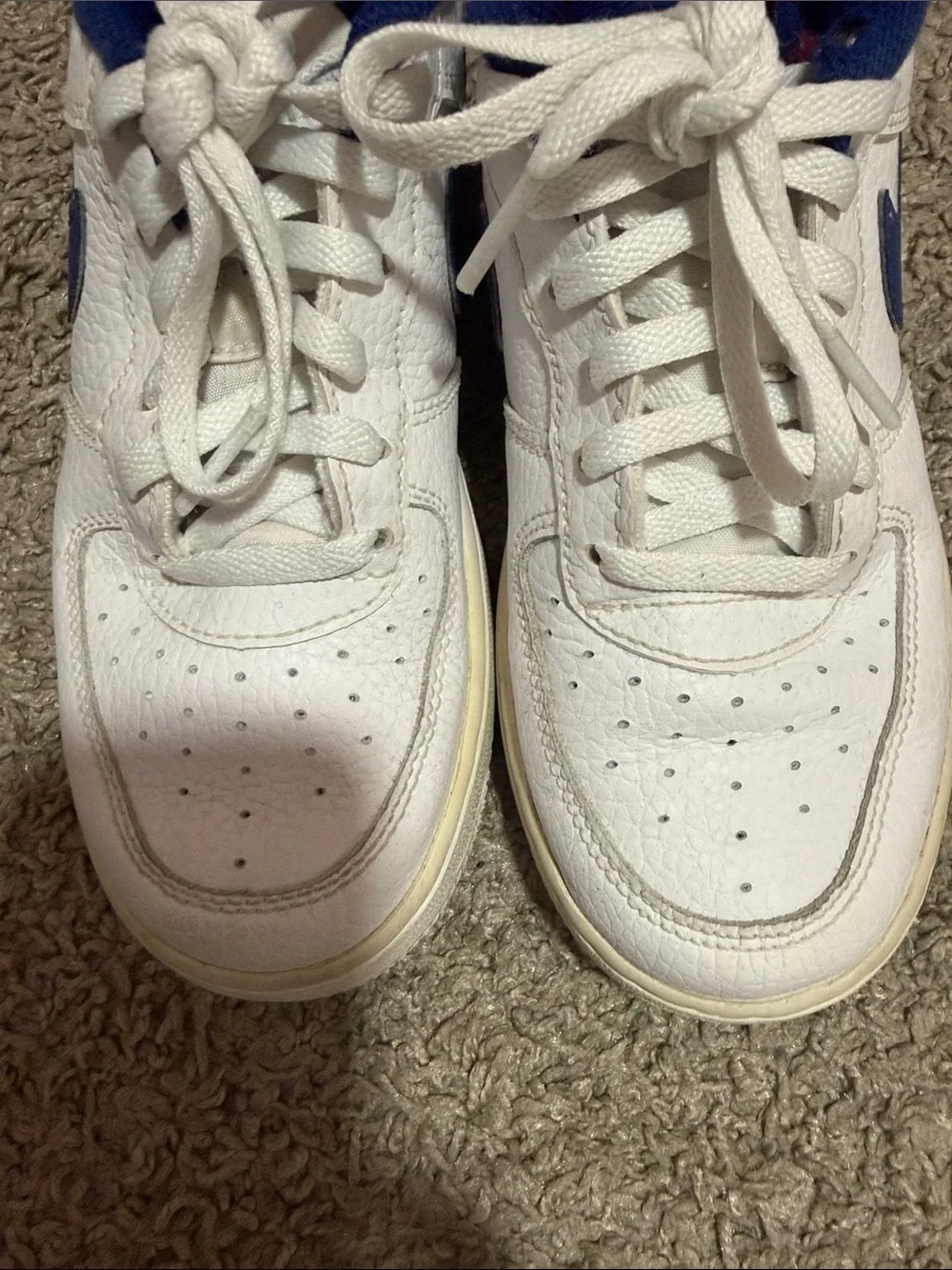 White and Blue  kids Athletic Sneakers